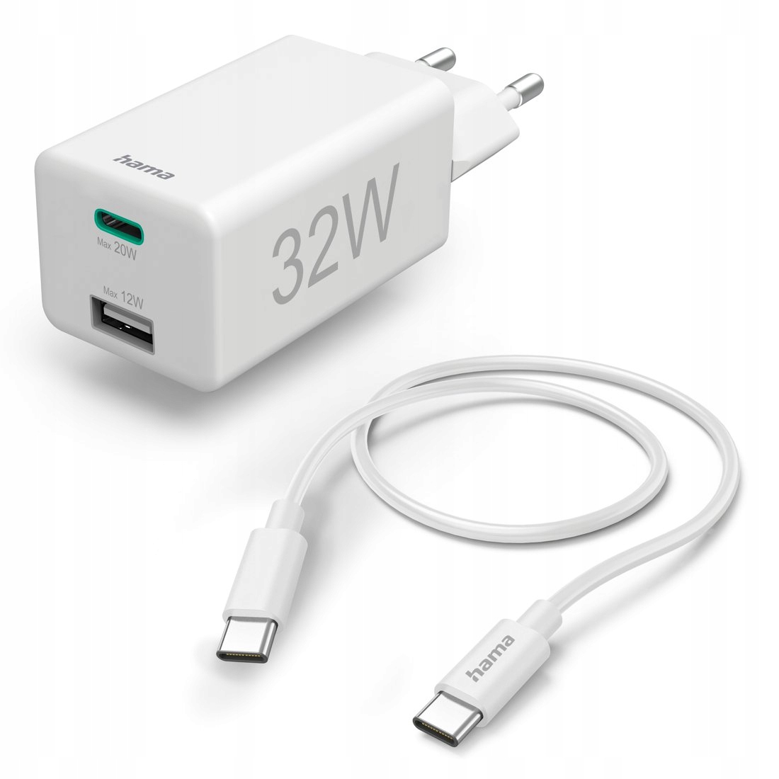 Hama 00201692 sieťová nabíjačka 3000 mA 5 V biela